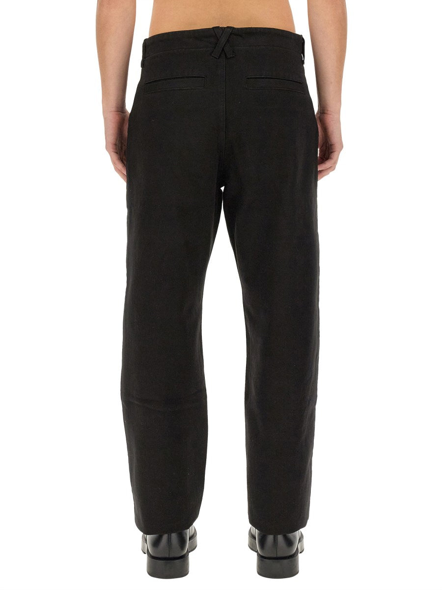 Black Denim Utility Pants