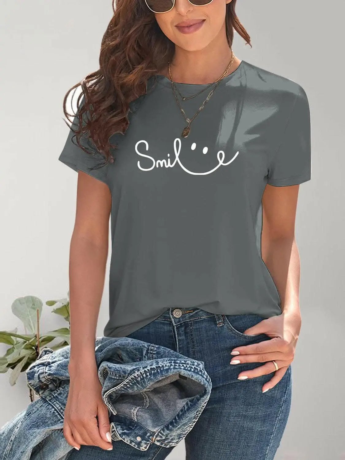 Trendsi just arrived - Smile short sleeve tee - comfy fit