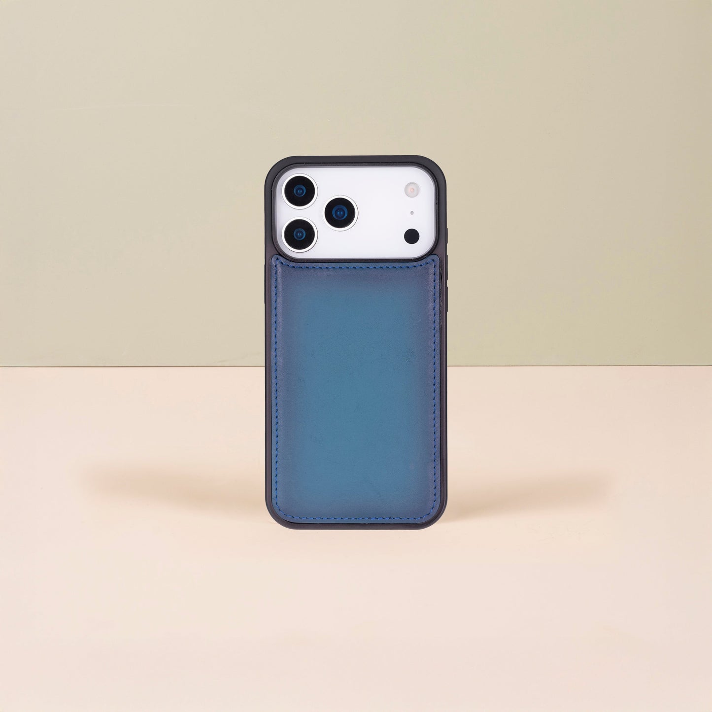 Leather iPhone 18 Pro Wallet Case – Blue - Austin