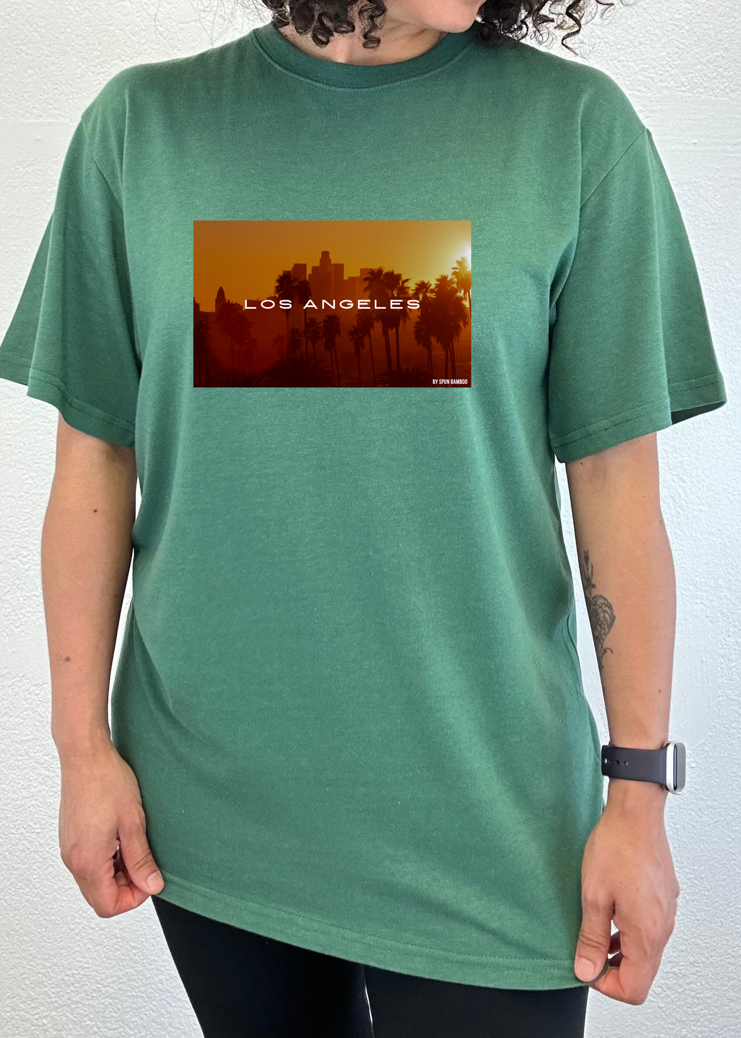 Los Angeles Unisex Bamboo Viscose/Organic Cotton Short Sleeve Graphic T-Shirt