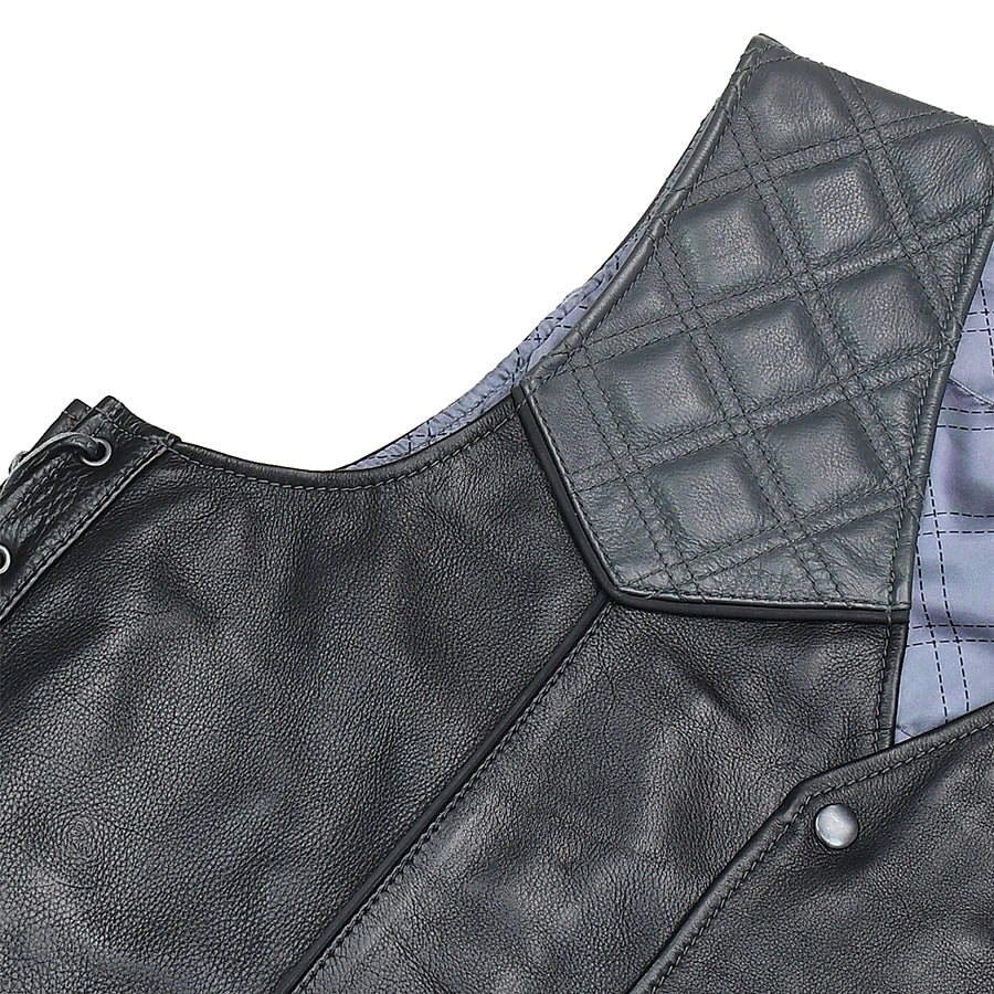 Hammer down Men's Western Style Leather Biker Vest