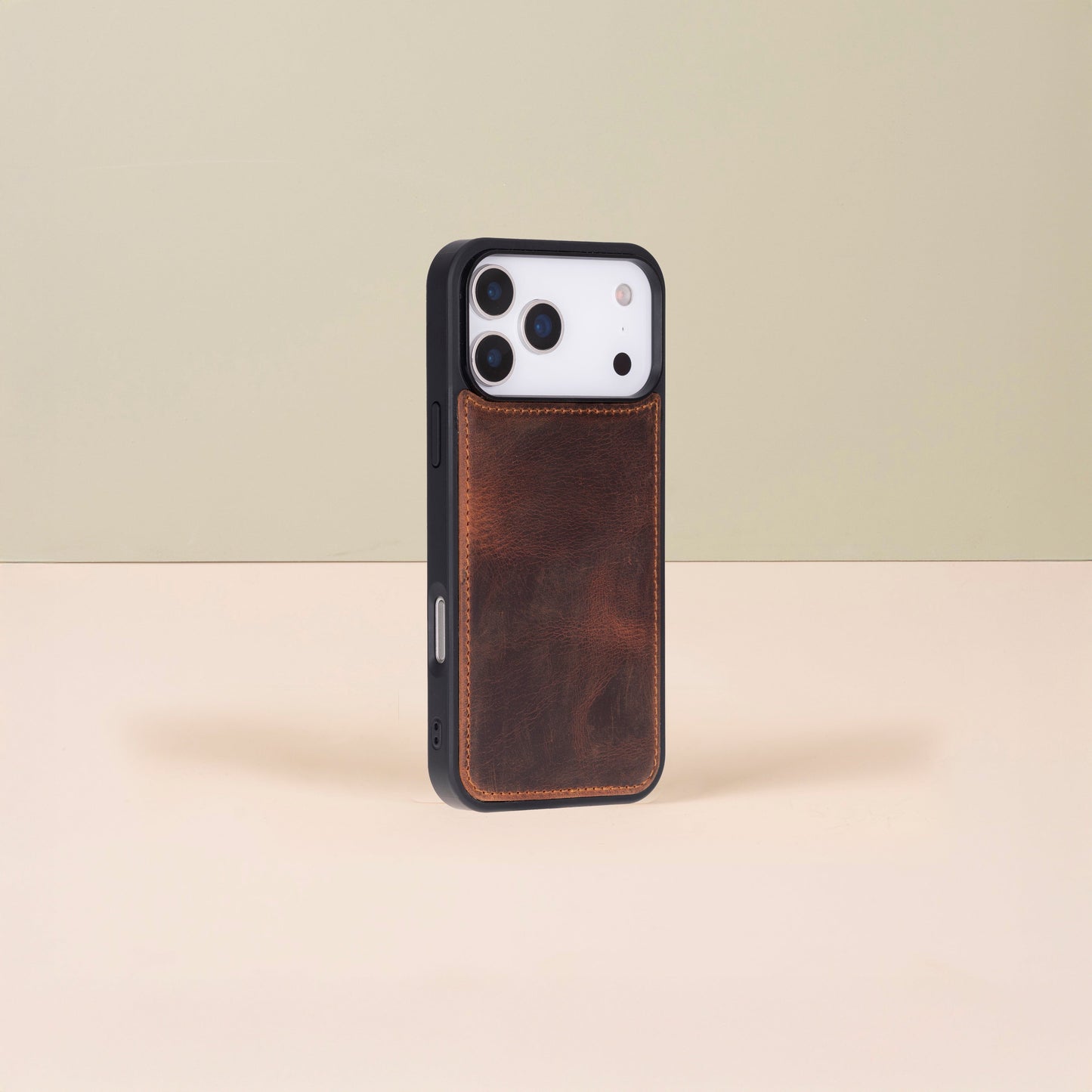 Leather iPhone 18 Pro Wallet Case – Brown - Austin