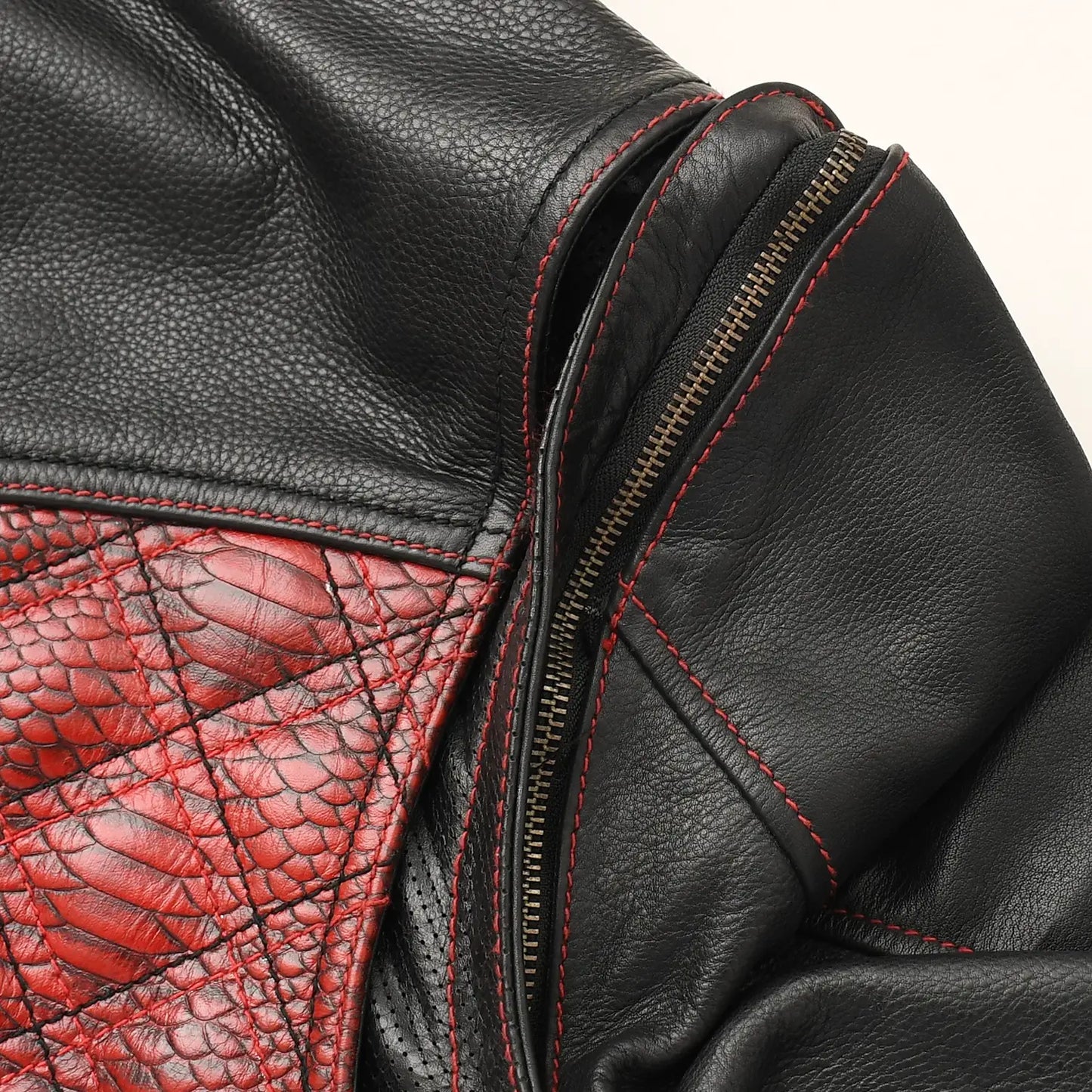 Redstrike Men’s Motorcycle Leather Jacket