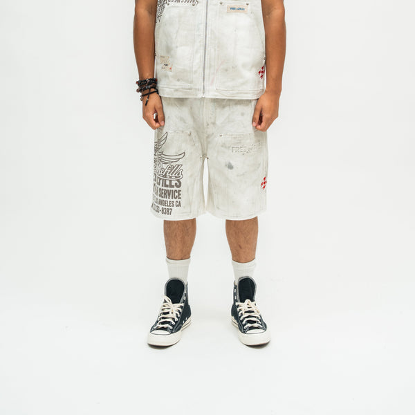 Service Grunge Carpenter Shorts - Cream
