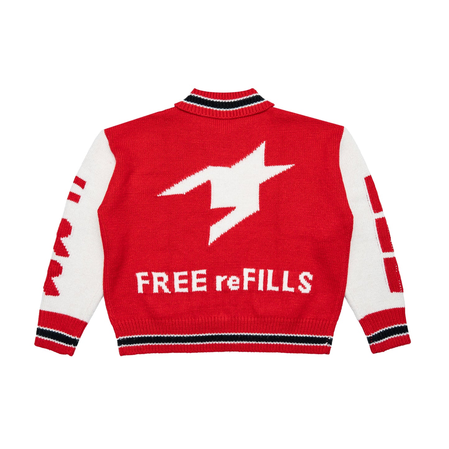 Wool Crochet Jacket - Red