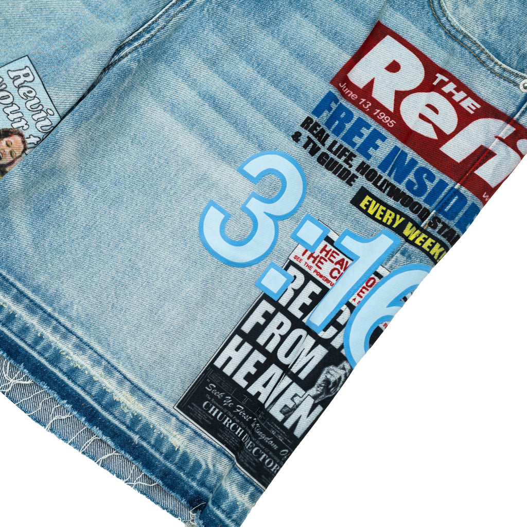 Tabloid Denim Jorts - Blue Wash