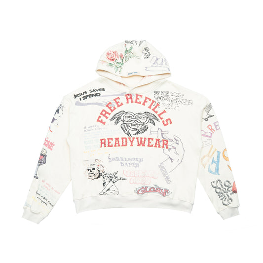 Graffiti Hoodie - Off White