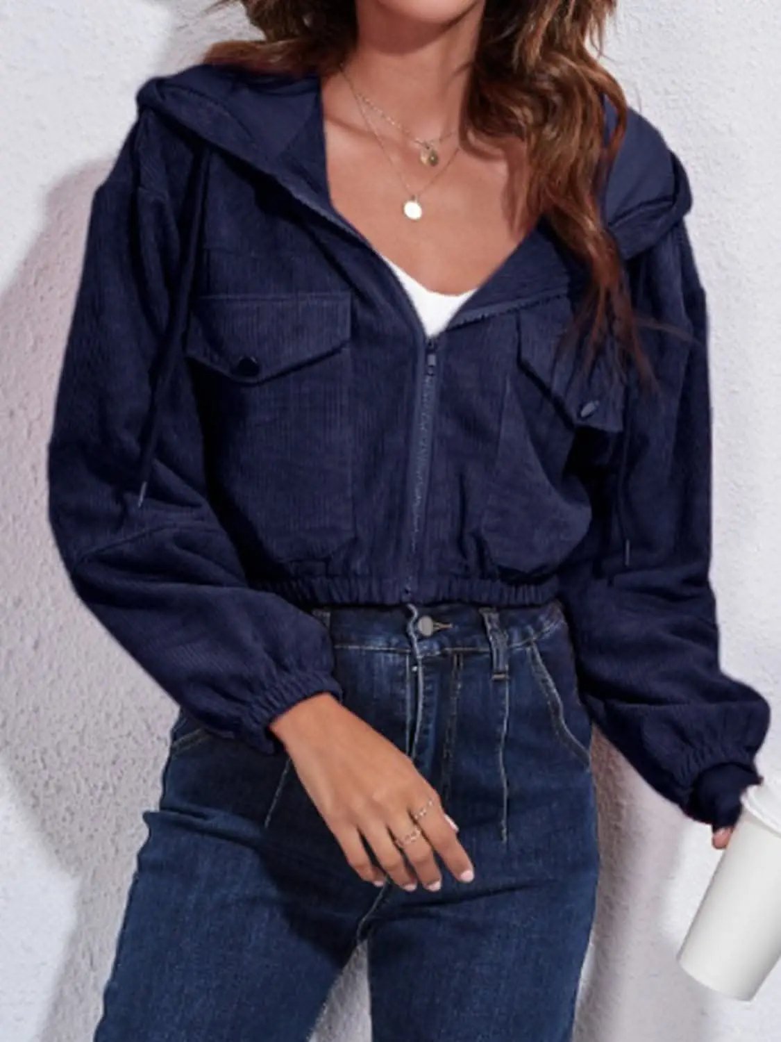 Hooded Jacket - Cozy with Pockets - Everyday Casual Style