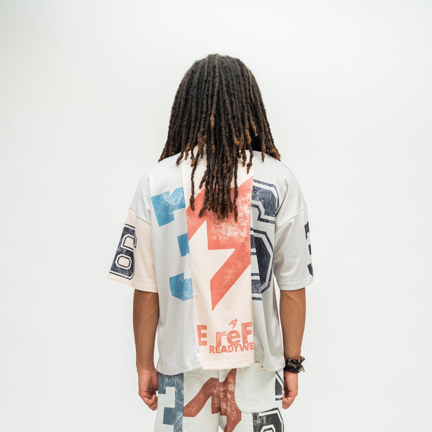 Split Jersey - Ivory Multi