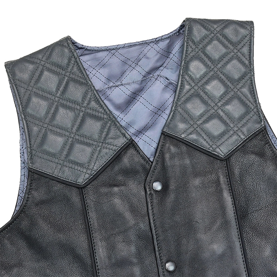Hammer down Men's Western Style Leather Biker Vest