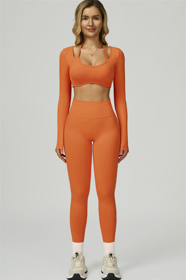 The Prime Long Sleeve Crop Top Leggings 2-Piece Set