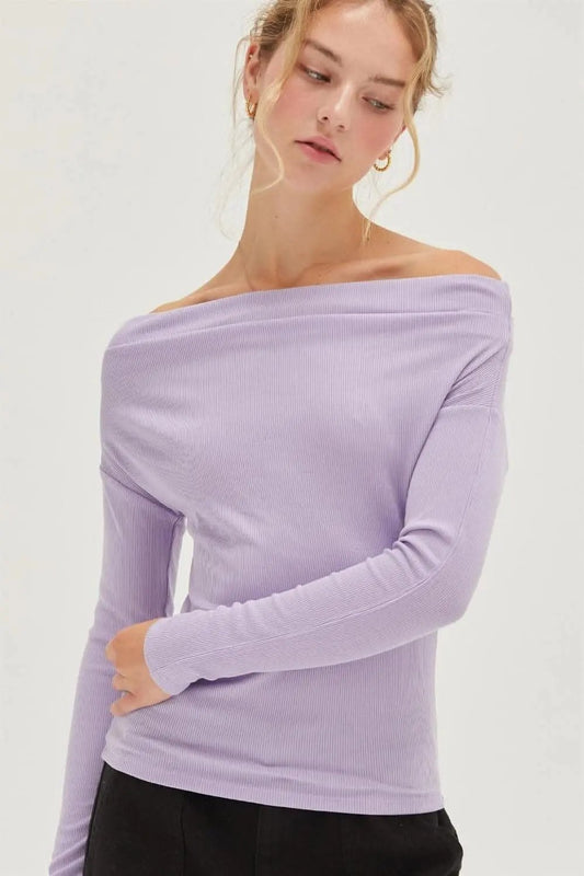 Trendsi HYFVE off-shoulder ribbed top