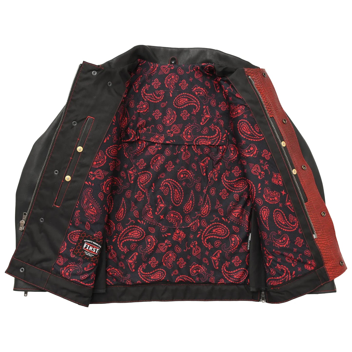 Redstrike Men’s Motorcycle Leather Jacket