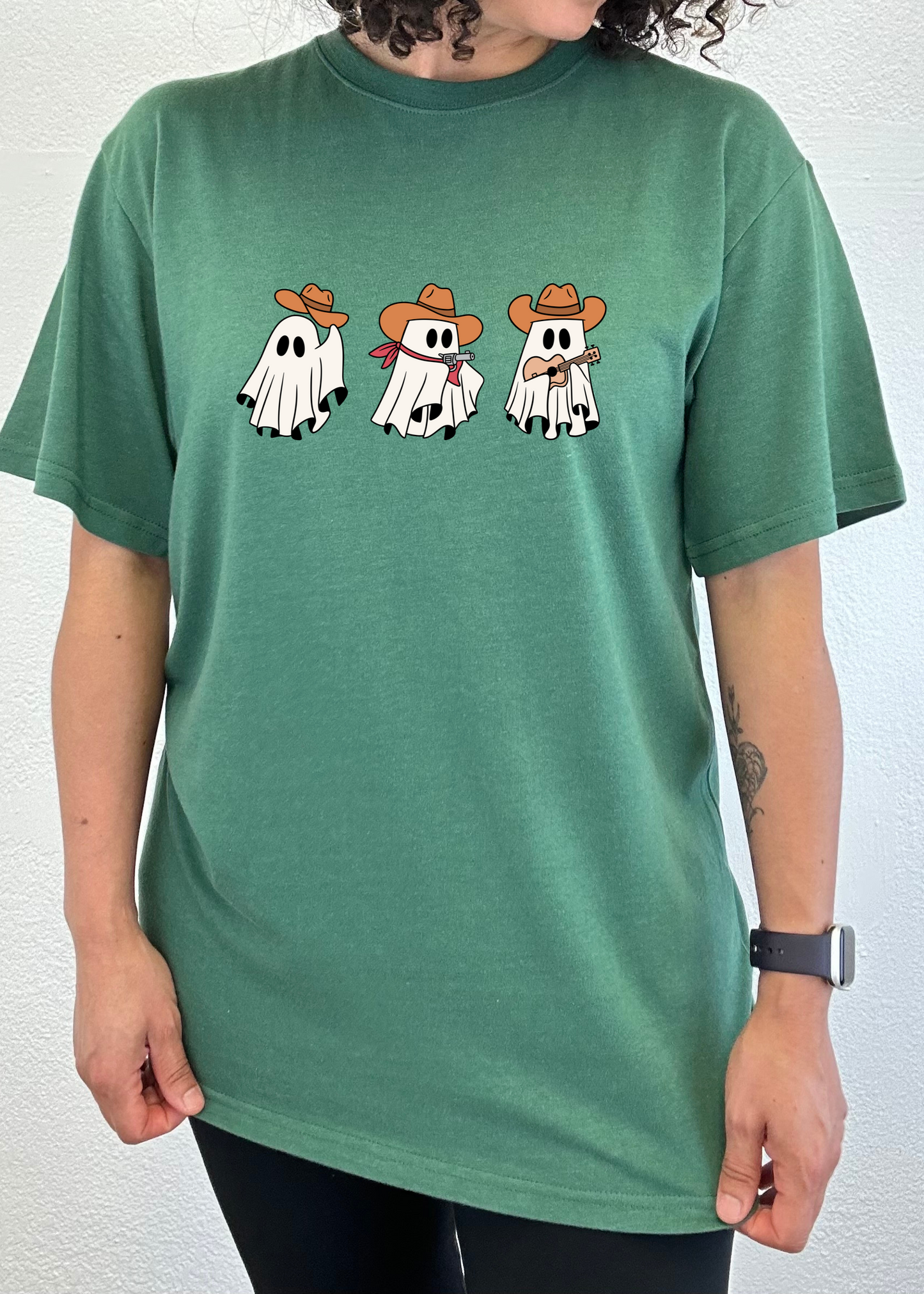 Cowboy Ghosts Unisex Bamboo Viscose/Organic Cotton Short Sleeve Graphic T-Shirt