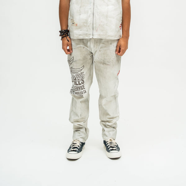 Service Grunge Carpenter Pants - Cream