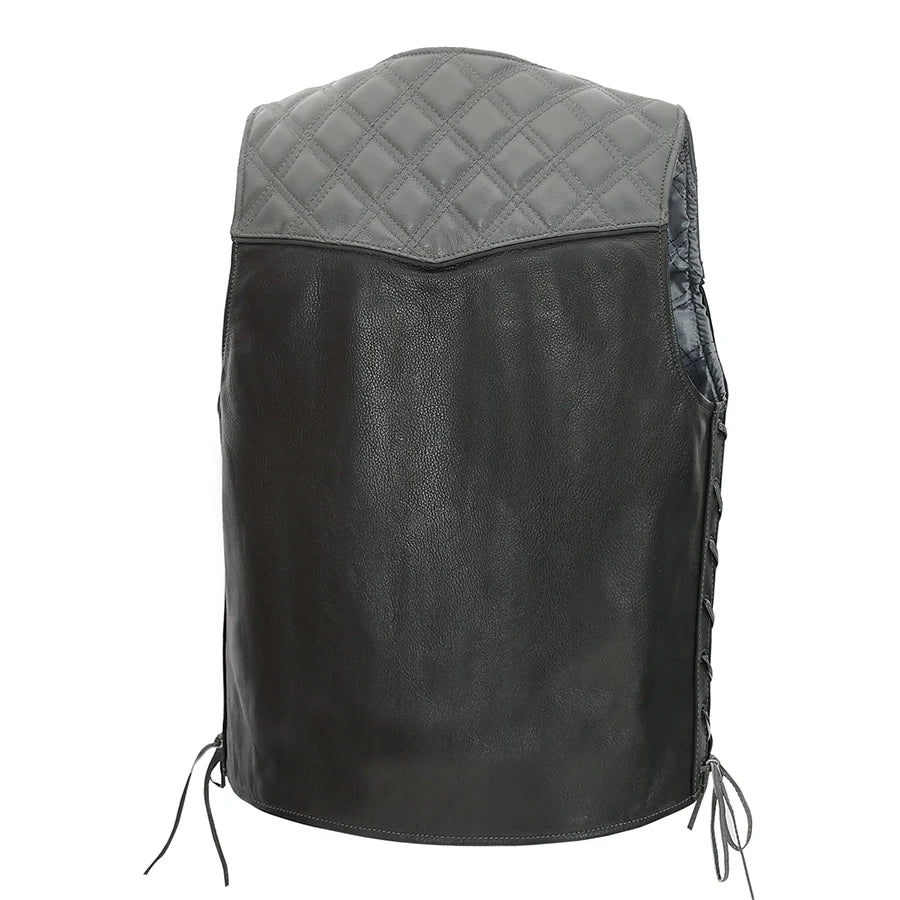 Hammer down Men's Western Style Leather Biker Vest