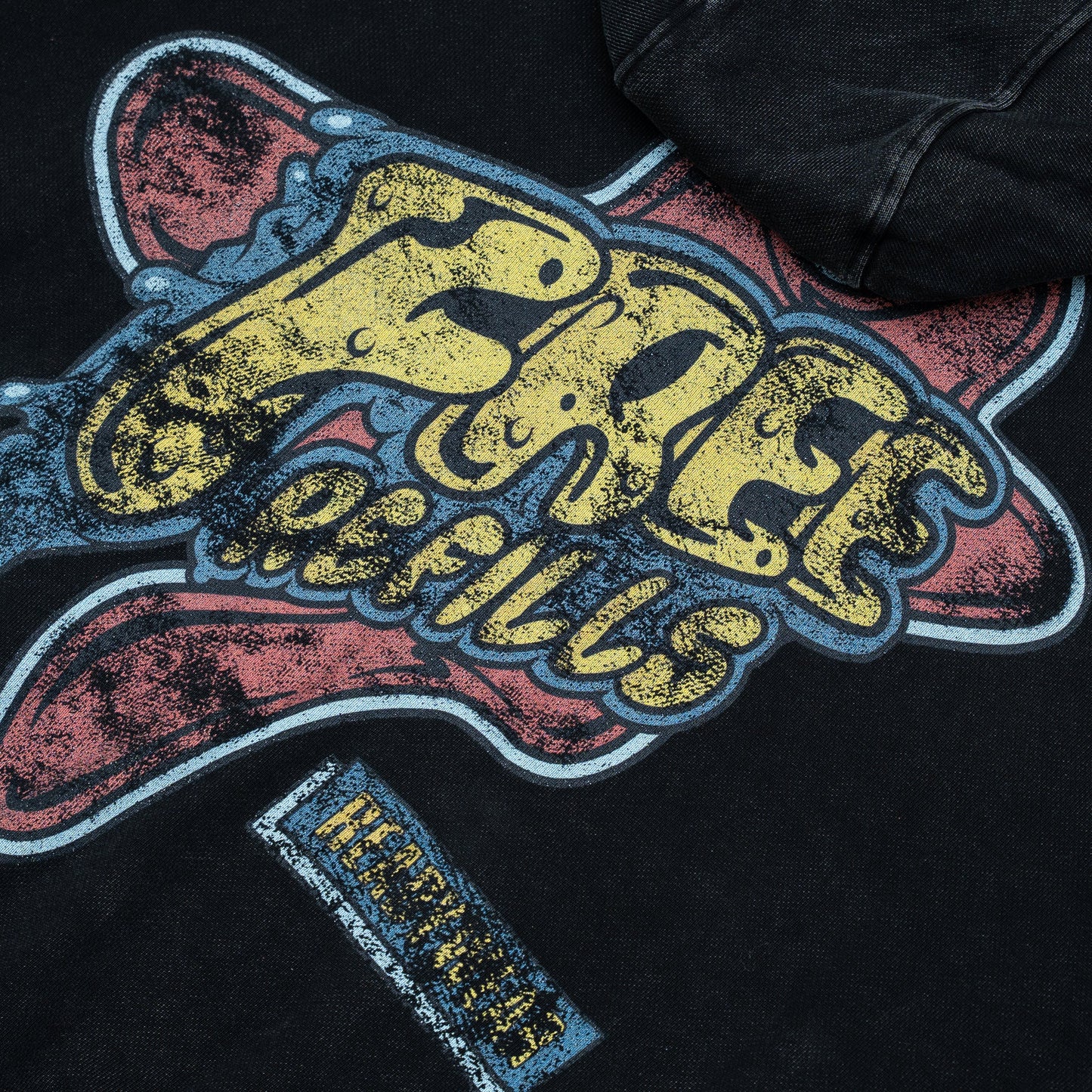 Amoeba Zip-Up Hoodie - Black