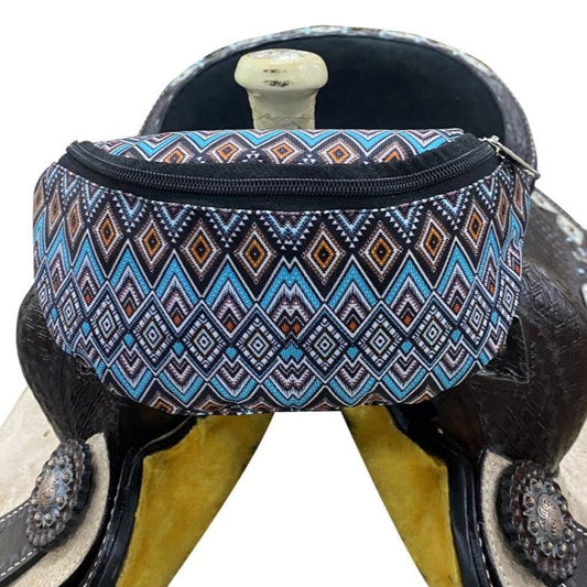 Blue Aztec Saddle Sack