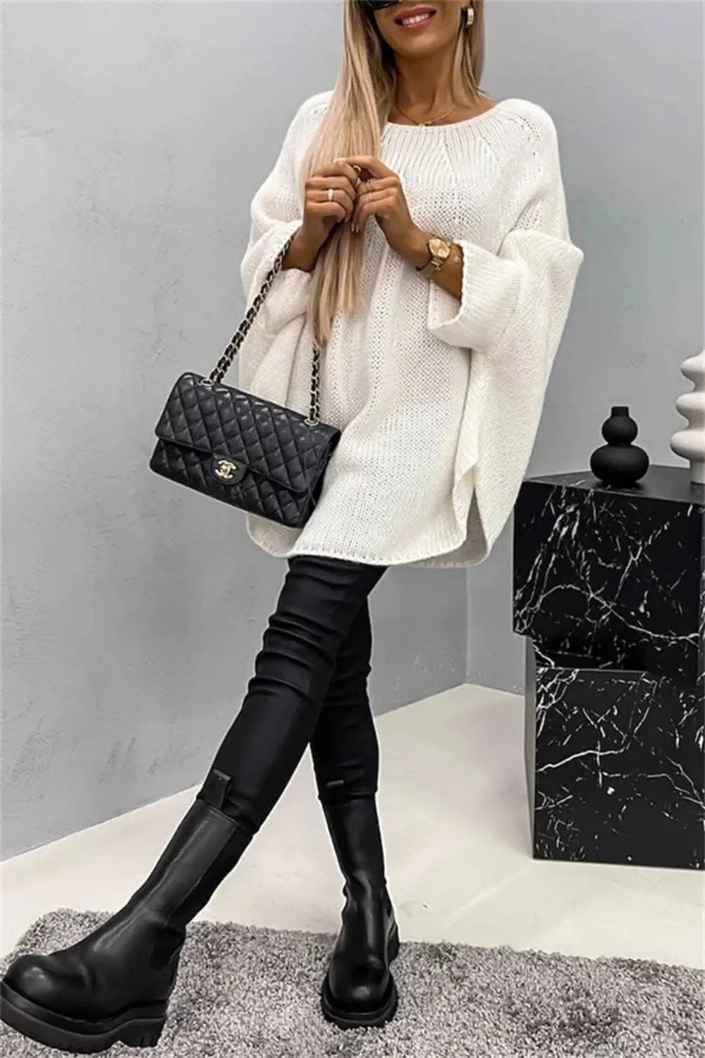 Trendsi Cozy Batwing Sleeve Sweater