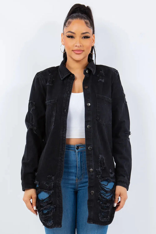 Denim Jacket - Black - Classic Fit