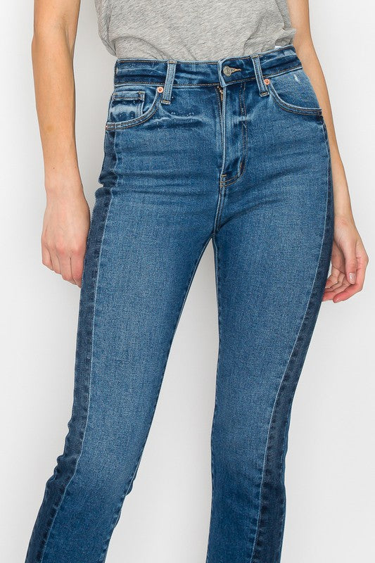 HIGH RISE SLIM STRAIGHT JEANS