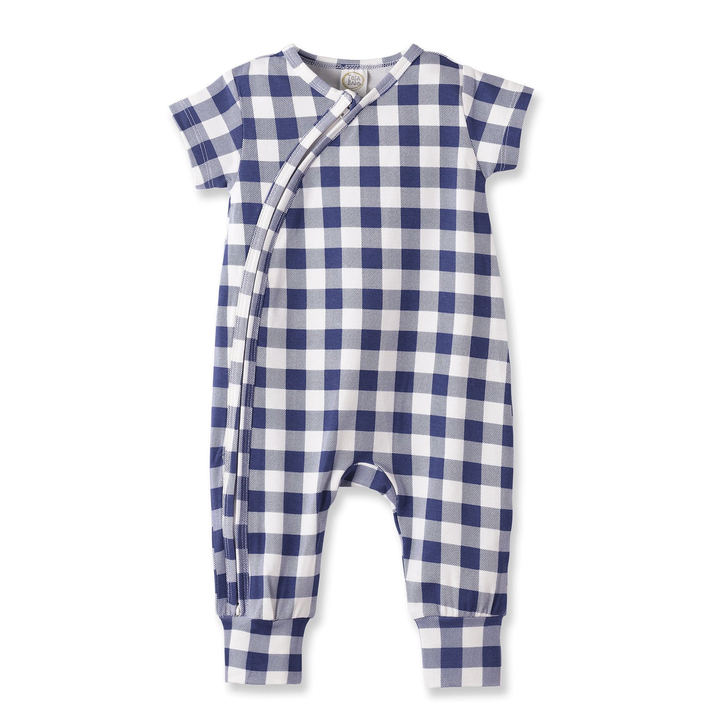 Picnic Plaid Soft Bamboo Convertible Baby Zipper Romper