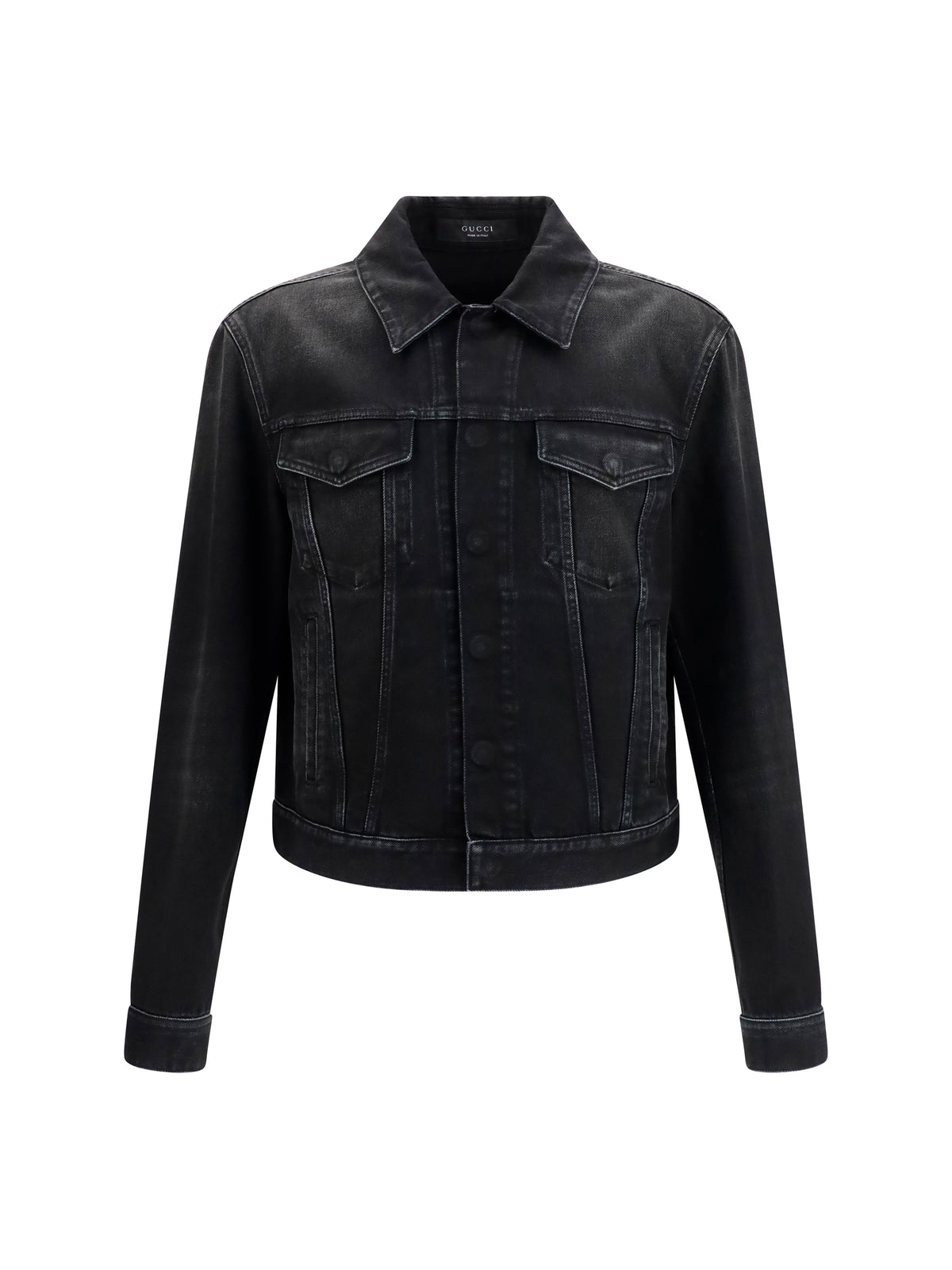 GG Jacquard Denim Jacket in Black