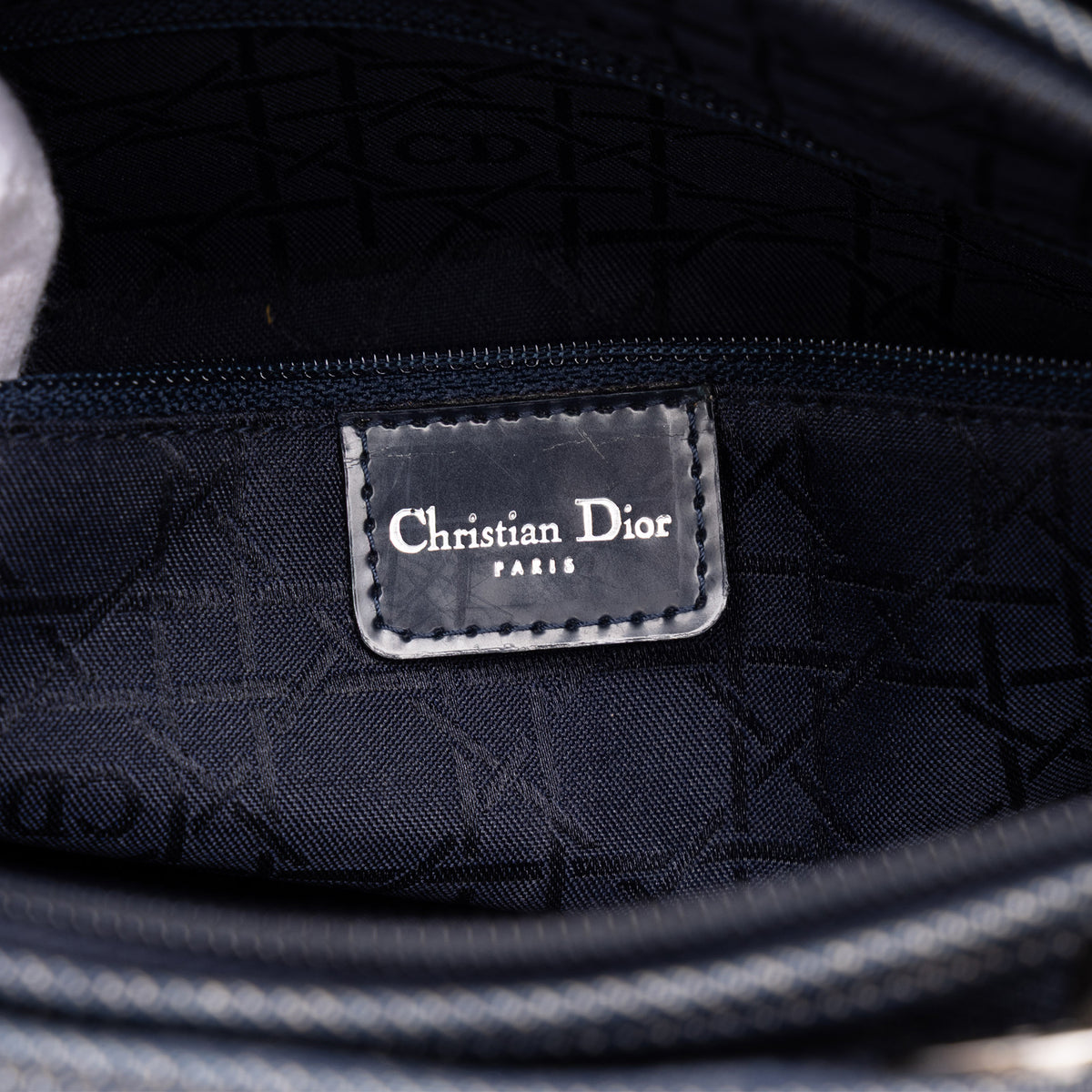 Denim Cannage Satchel (Pre-Owned)