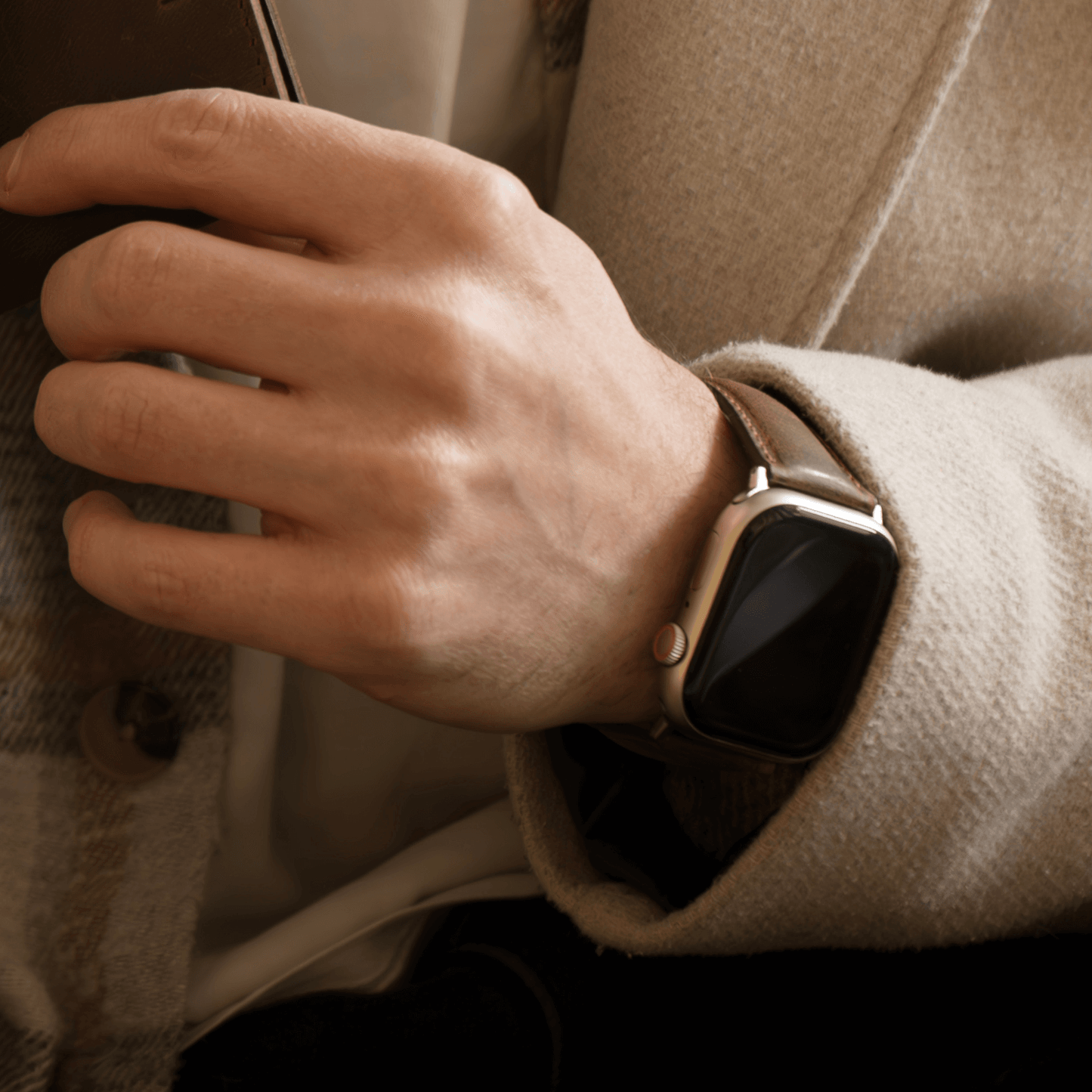 Apple Watch Brown Leather Strap - Boston