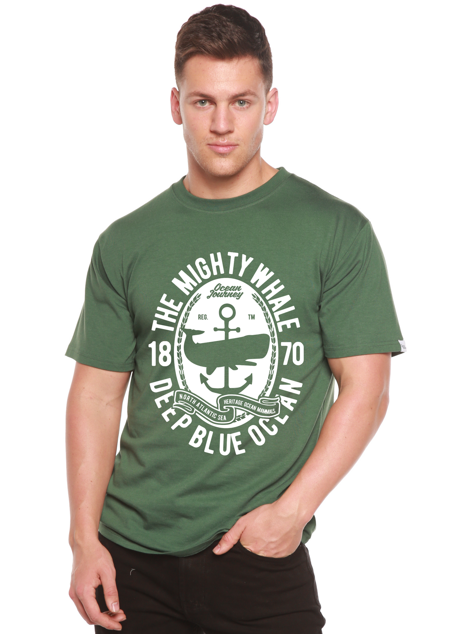 The Mighty Spun Bamboo® Men's Bamboo Viscose/Organic Cotton Short Sleeve Graphic T-Shirt