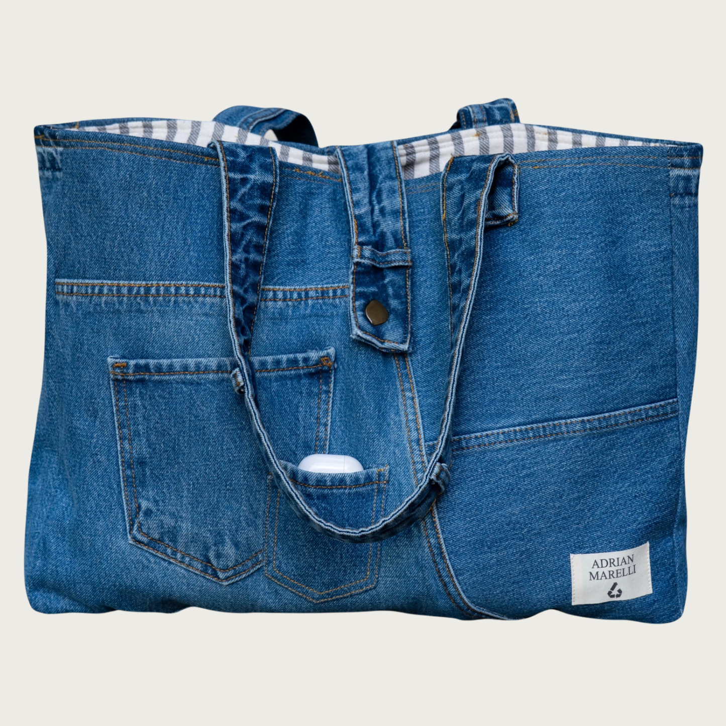 Brooklyn Heritage Tote / Recycled Denim Blue