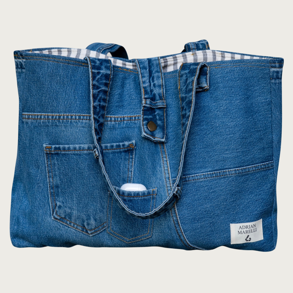 Brooklyn Heritage Tote / Recycled Denim Blue