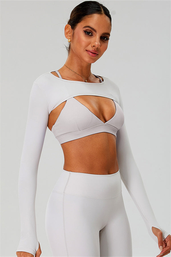 The Ember Sports Bra Crop Top Leggings 3-Piece Set