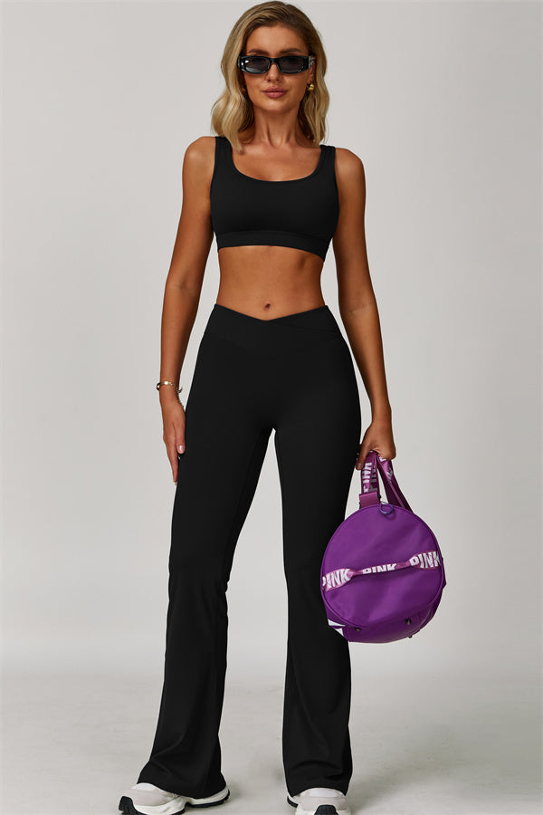 The Lavish Sports Bra Flared Leggings 2-Piece Set
