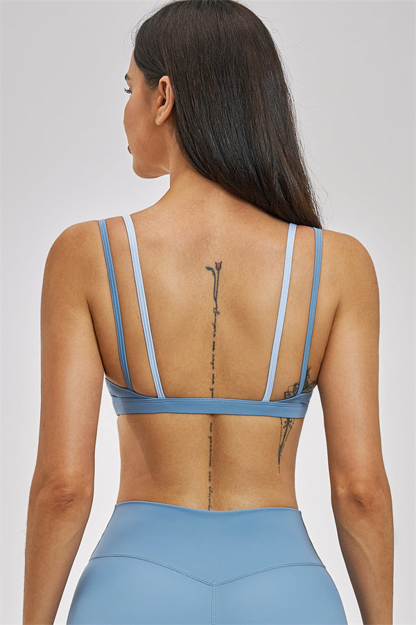 The New Seraphine Layered V Sports Bra Shorts 2-Piece Set