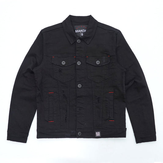 M1026 - Makobi Core Denim Jacket - Jet Black