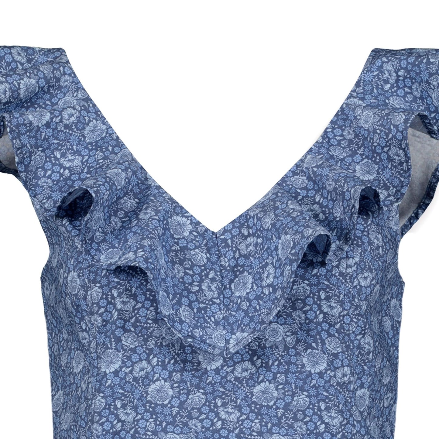 V-Neck Ruffle Shift Dress