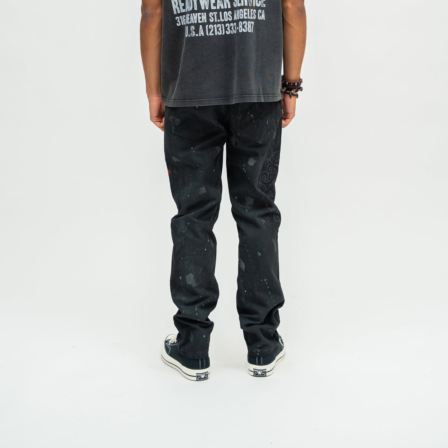 Service Grunge Carpenter Pants - Black