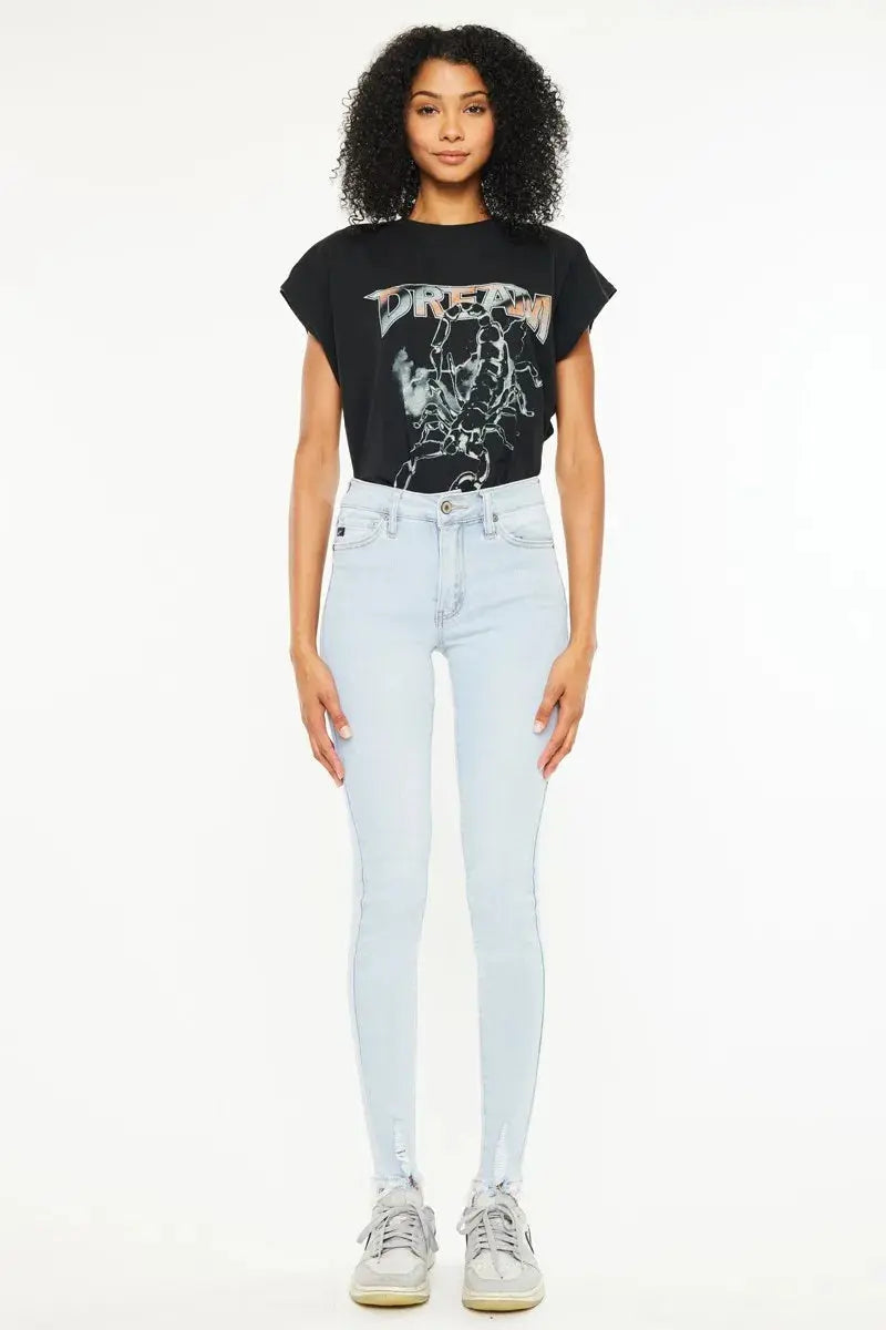 Skinny Jeans - High Rise - Light Wash Denim