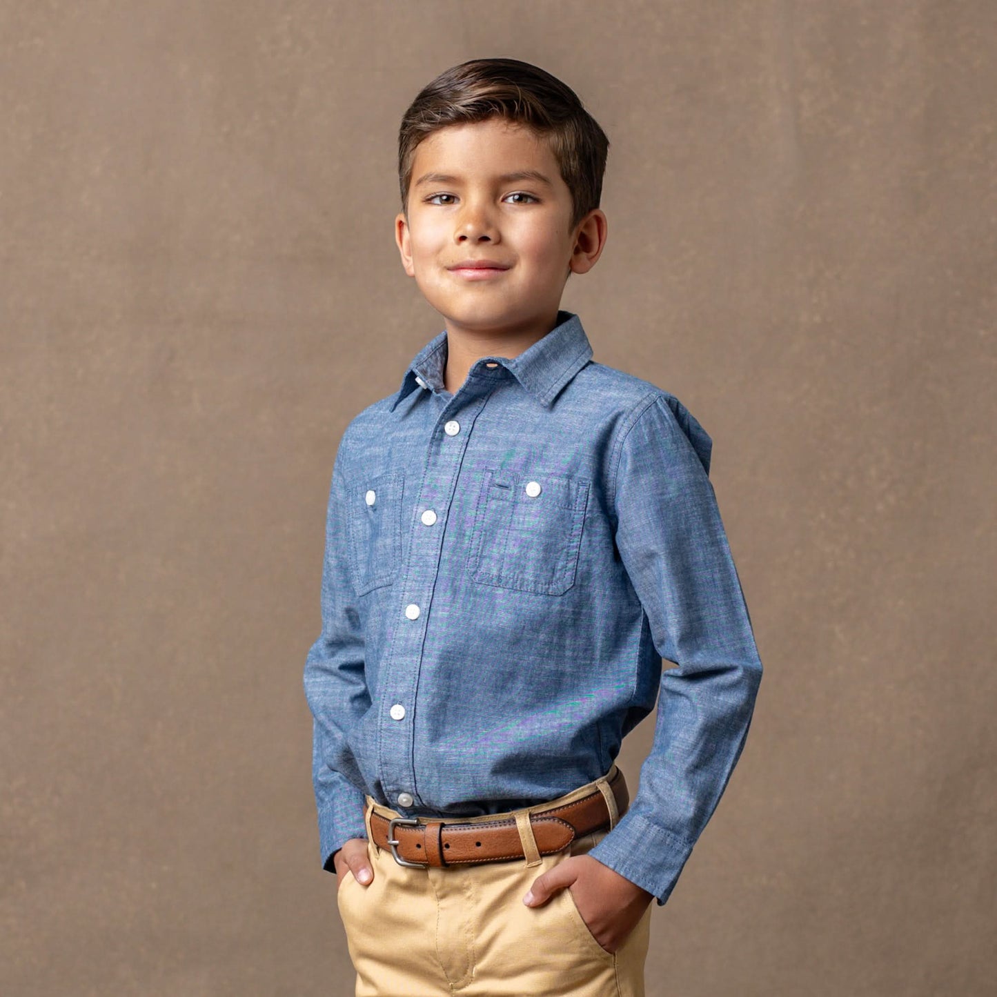 Organic Chambray Button Down Shirt