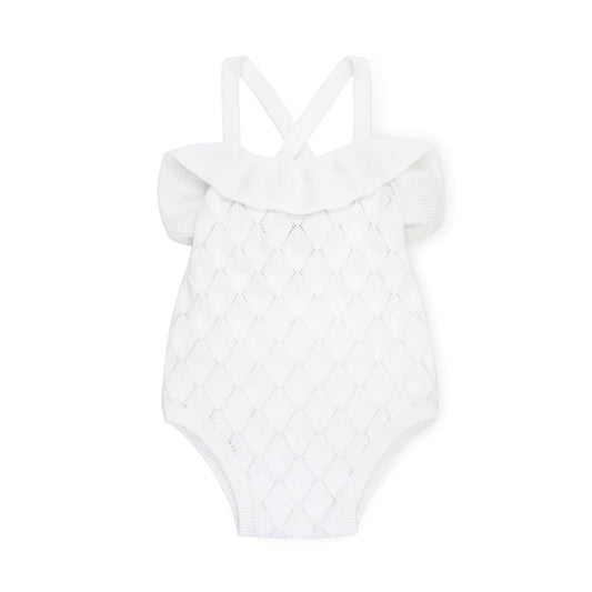 Ruffle Sweater Romper