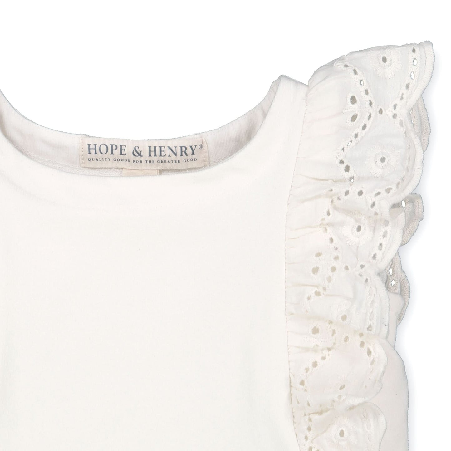 Eyelet Ruffle Knit Top