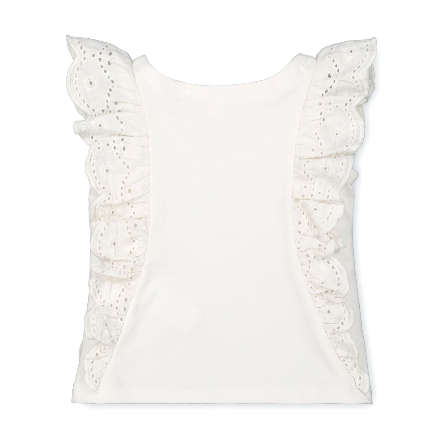 Eyelet Ruffle Knit Top