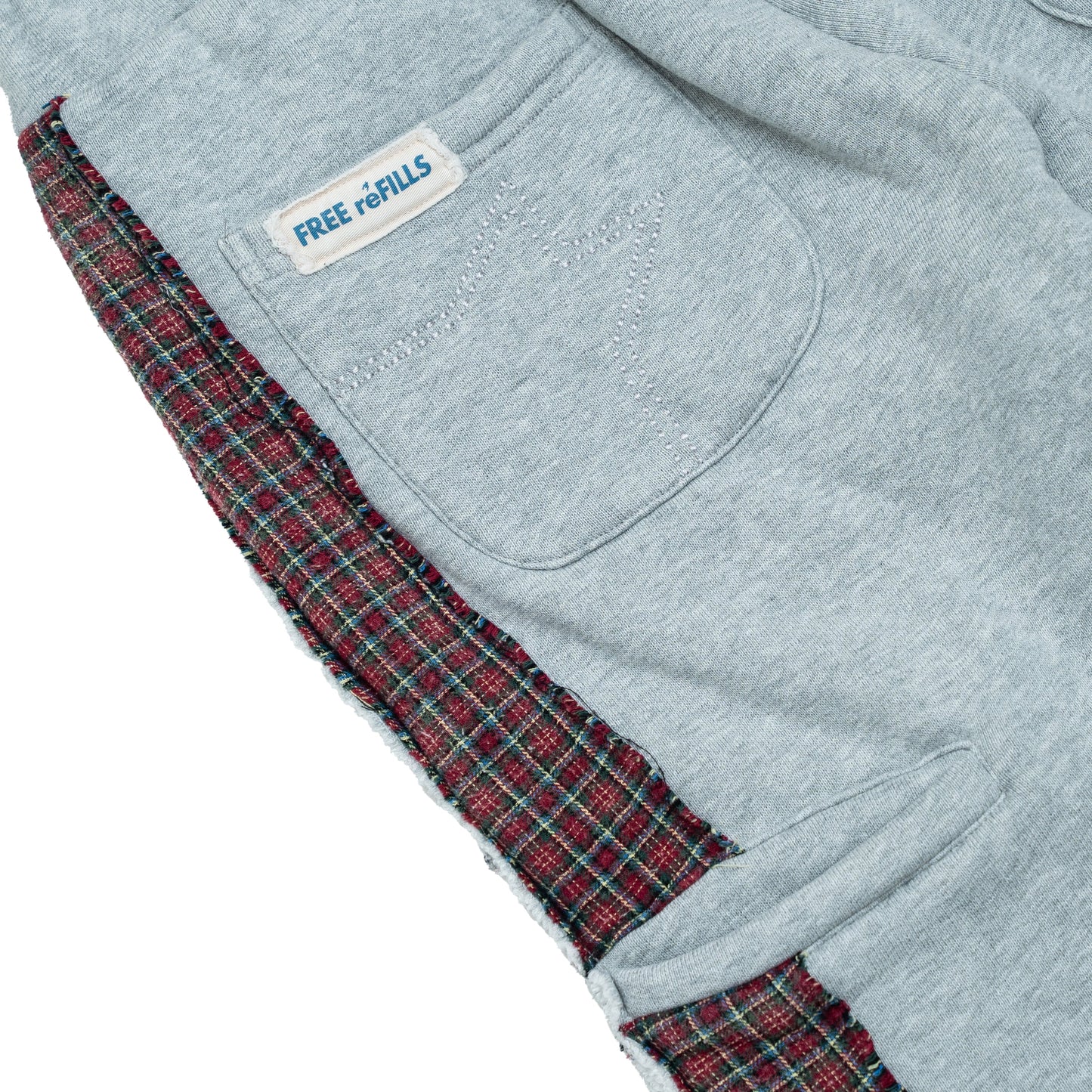 Multi Flannel Flare Sweatpants - Heather Grey