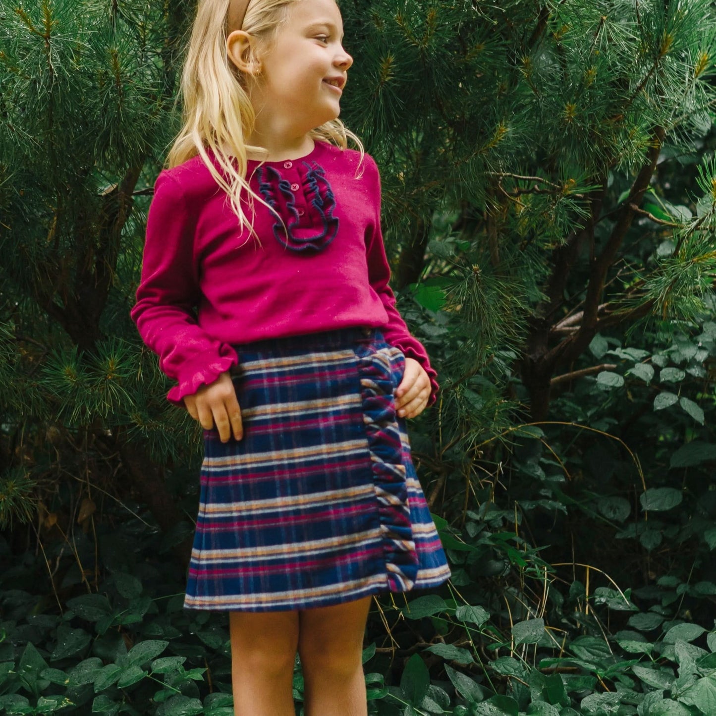 Organic Ruffle Sweater Henley
