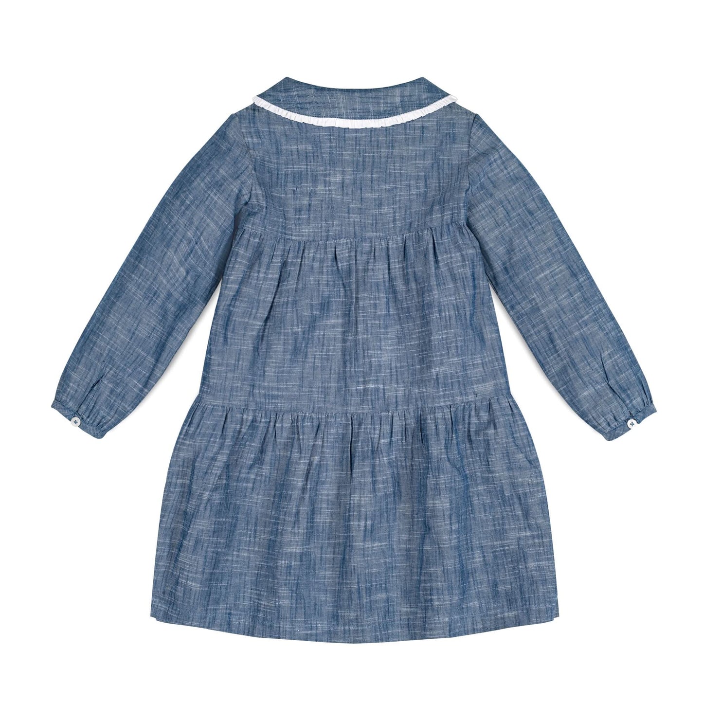 Button Front Organic Chambray Dress