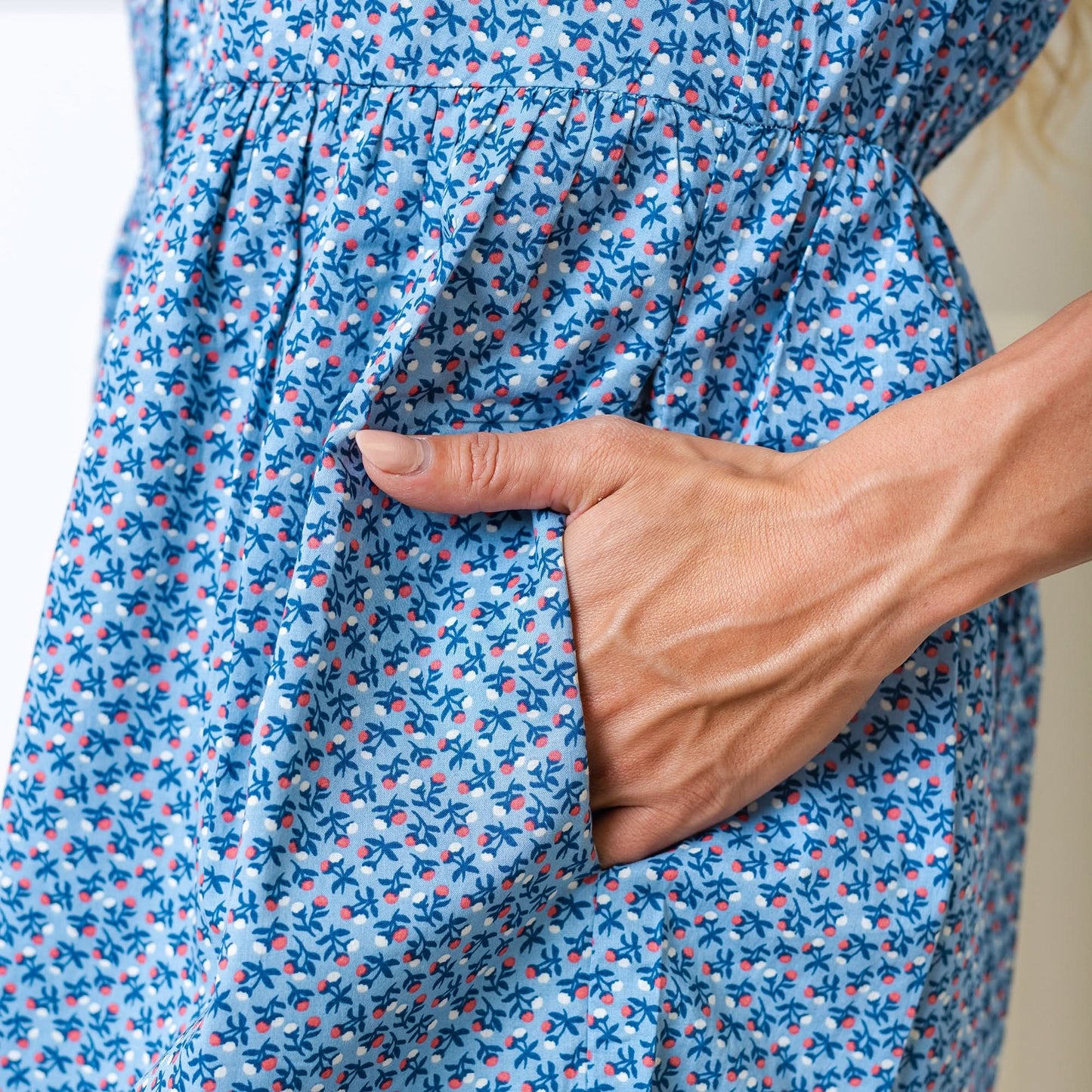 Button Front Organic Shirt Dress