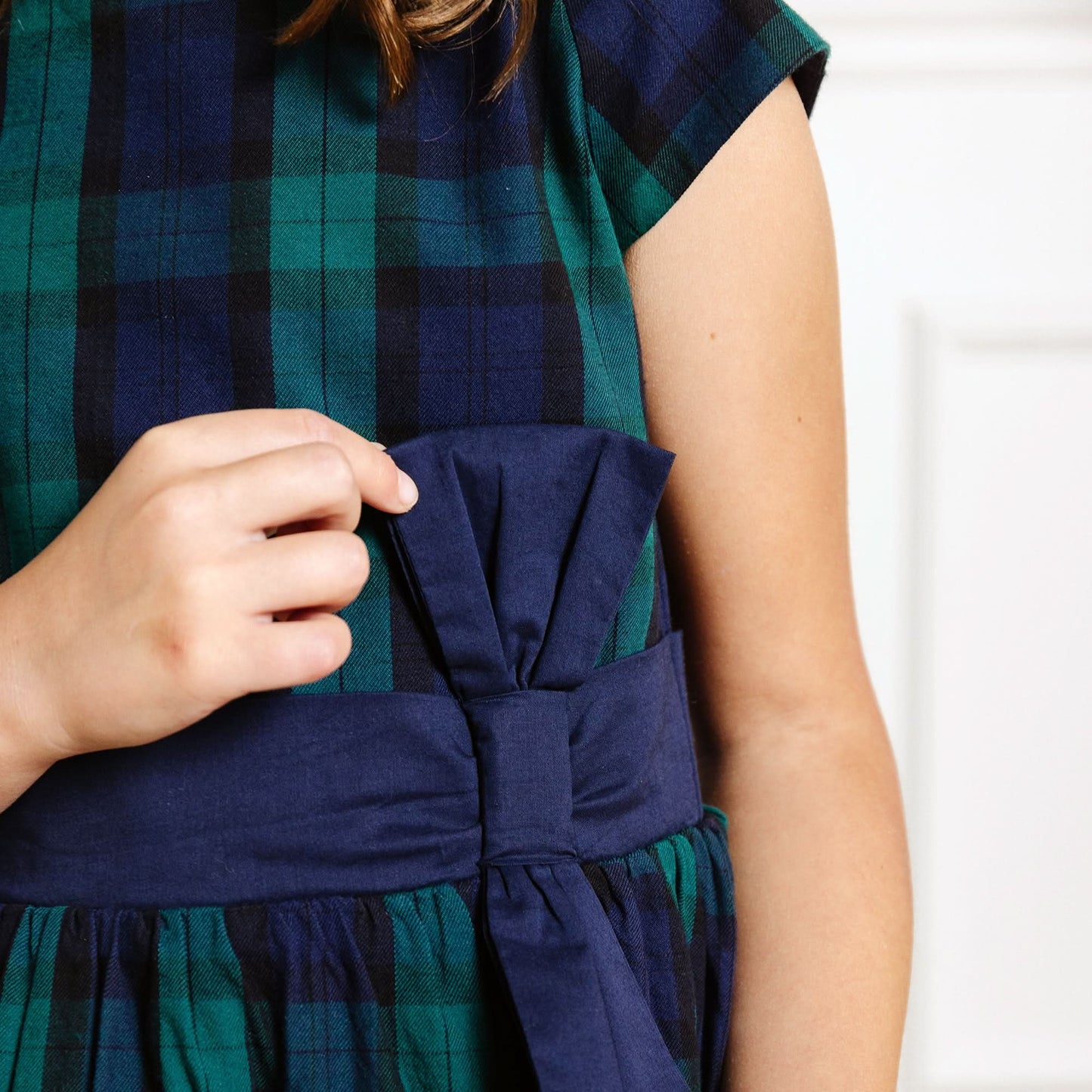 Cap Sleeve Organic Party Dress with Bow Sash - Baby
