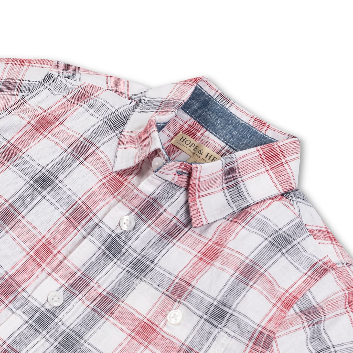Linen Short Sleeve Shirt with Side Vent