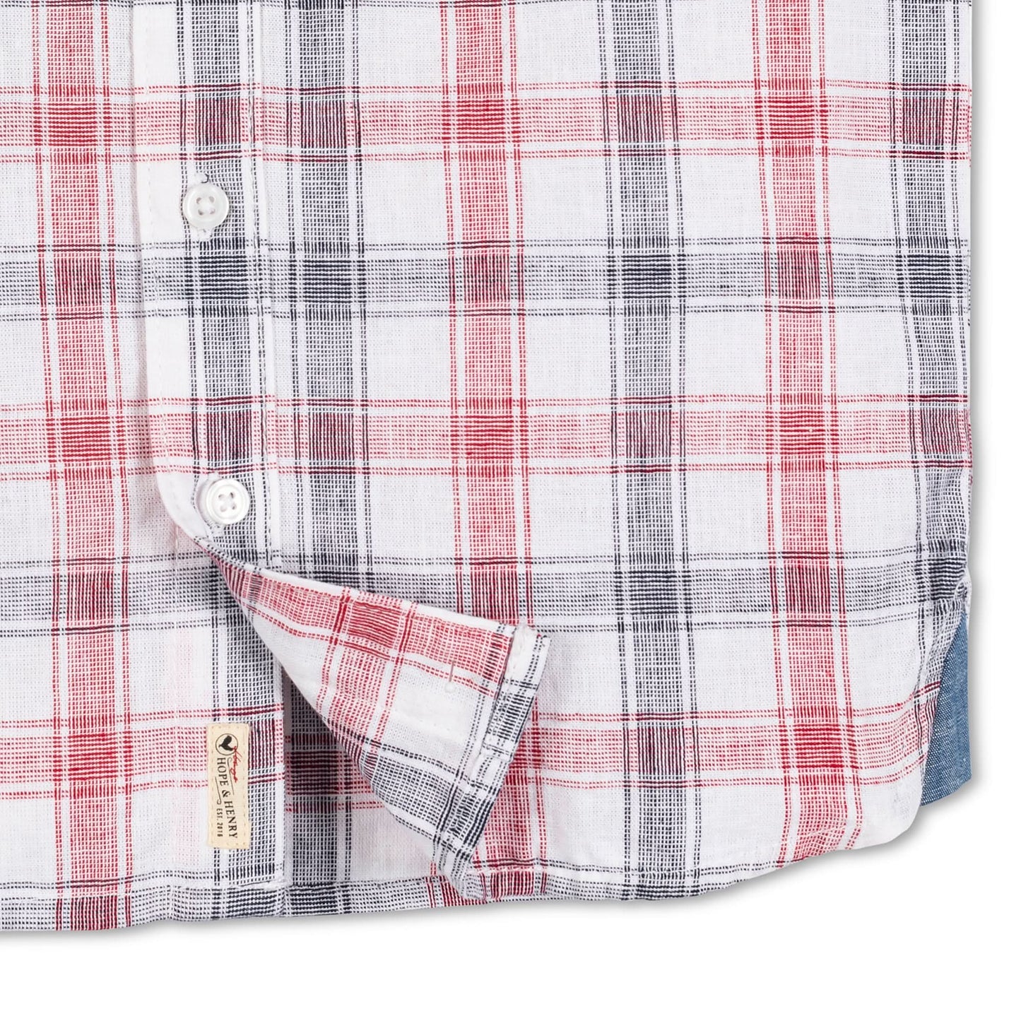 Linen Short Sleeve Shirt with Side Vent